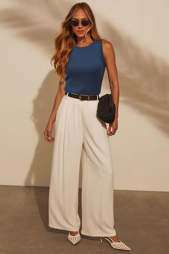 Arach&Cloz Women's Wool Blend Sweaters Non See Through Summer Business Casual Tank 2026 - Image 5