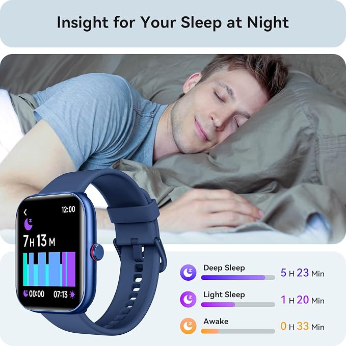 Smart Watch for Women Men, Smartwatch for iPhone & Android Bluetooth (Answer/Call) Built-in Alexa, 1.91" HD Fitness Tracker with 105+ Sport Modes, IP68 Waterproof, Sleep/Heart Rate/SpO2/Stress Monitor - Image 4