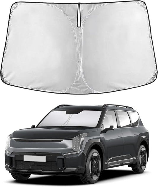 EcoNour Windshield Sunshade Compatible for Kia EV9 2024 2025 2026, Sun Visor for Front Windshield & Window Sun Shade Cover, UV Heat Blocker & Protector, Car Accessories by EcoNour