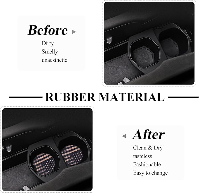 4 Pack Car Coasters - Cup Holder Coasters, 2.75 Inch - Image 4