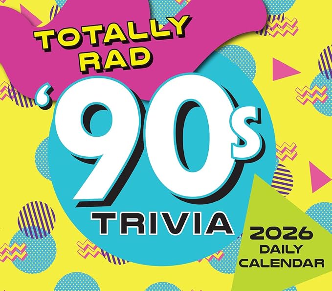 Totally Rad 90s Trivia 2026 Daily Desk Calendar: Boxed Page-a-Day Throwback Quiz Calendar with Day-to-Day Pop Culture, Games & Iconic 90s Moments - Image 2