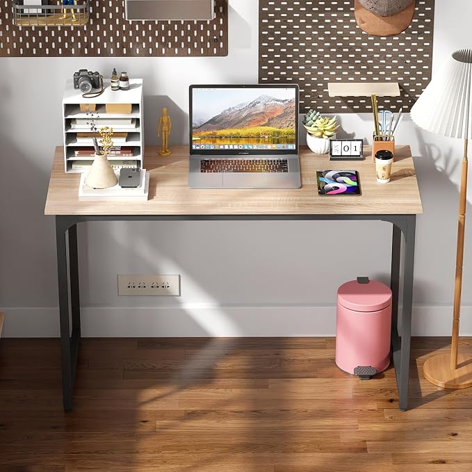 BestOffice Computer Desk,Home Office Desk, Modern Simple Style for Home Office Study Writing (Nature, 39 Inch) - Image 2