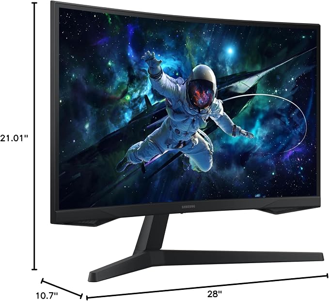 Samsung 32" Odyssey (G55C) Series QHD 1000R Curved Gaming Monitor, | 165Hz, 1ms(MPRT), HDR10, AMD Radeon FreeSync, Eye Care, Glare Free, Sharp Resolution (LS32CG550ENXZA) - Image 12