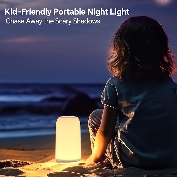 Touch Bedside Table Lamp, [Sleek Design & RGB Mode] 3 Way Dimmable Small Lamp for Bedroom, LED Lamp with Warm White Lights, Multi-Color Smart Nightstand Light for Living Room Home Gifts - Image 3