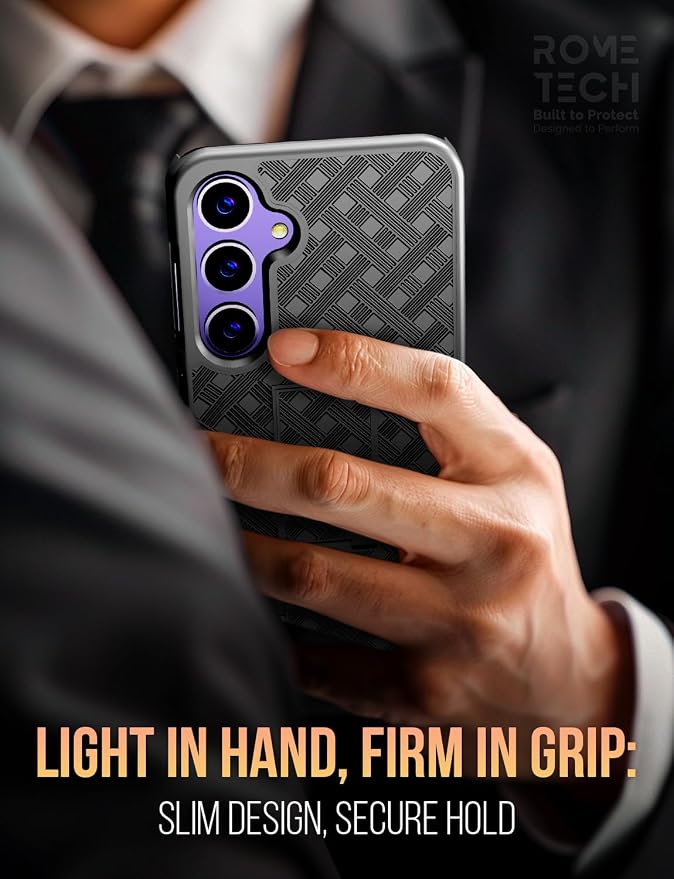 Designed for Samsung Galaxy S24 Plus Case with Belt Clip Holster | Rugged Holster & Protective Phone Case Combo with Anti-Slip Texture - Black - Image 6