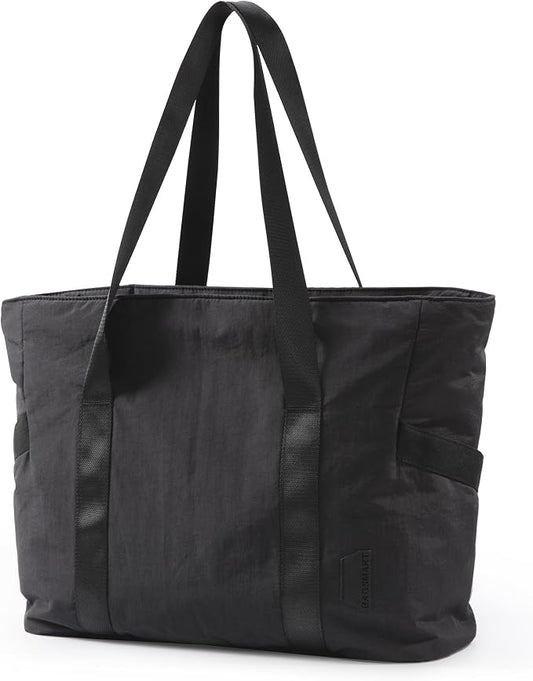 BAGSMART Tote Bag for Women, Tote Bag with Zipper Work Tote with Compartments Nurse Shoulder Hanbag for Travel, Gym by BAGSMART