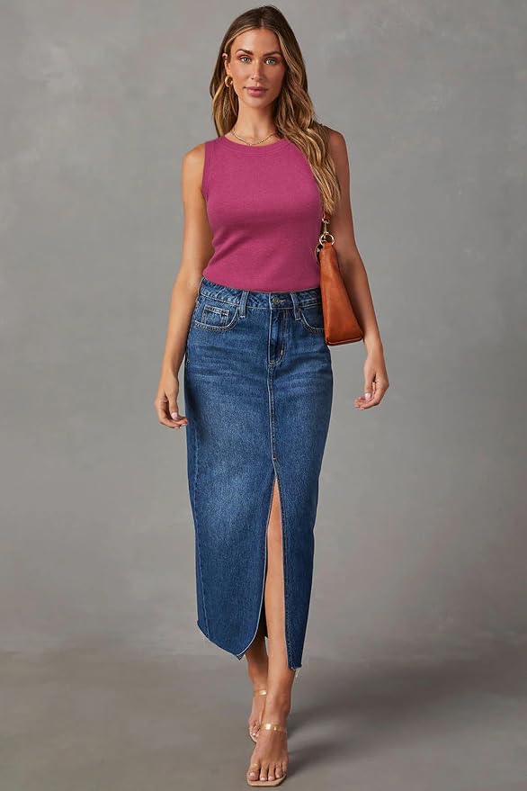 Arach&Cloz Women's Wool Blend Sweaters Non See Through Summer Business Casual Tank 2026 - Image 3