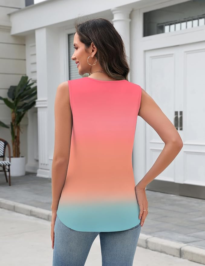 Zeagoo Tank Top for Women V Neck Loose Fit Sleeveless Summer Tops Business Casual Outfits Dressy Blouses Shirts - Image 3