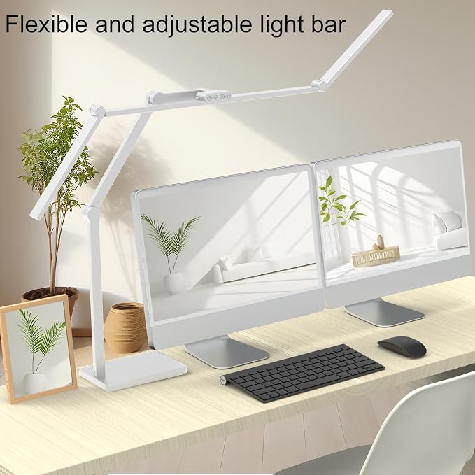 Omorepa 36 W 3000 LM Ultra Bright Architect Desk Lamp with Base, 47.4 Inch Wide Tall Overhead Desk Light for Home Office, Dimmable Table Light with Remote for Desktop Working,Drafting,Reading - Image 2