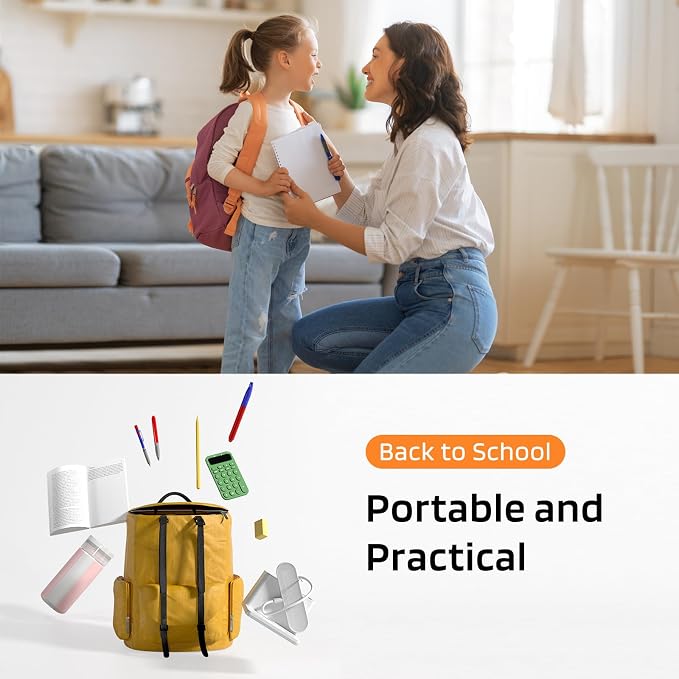 AXX Small Desk Lamp, Rechargeable Cute Table Light for Kids Teens | for College Dorm Room, Home Office, Bedroom, White, LED, Pen Holder, Mini, Gooseneck, Computer Task, Desktop Study - Image 6