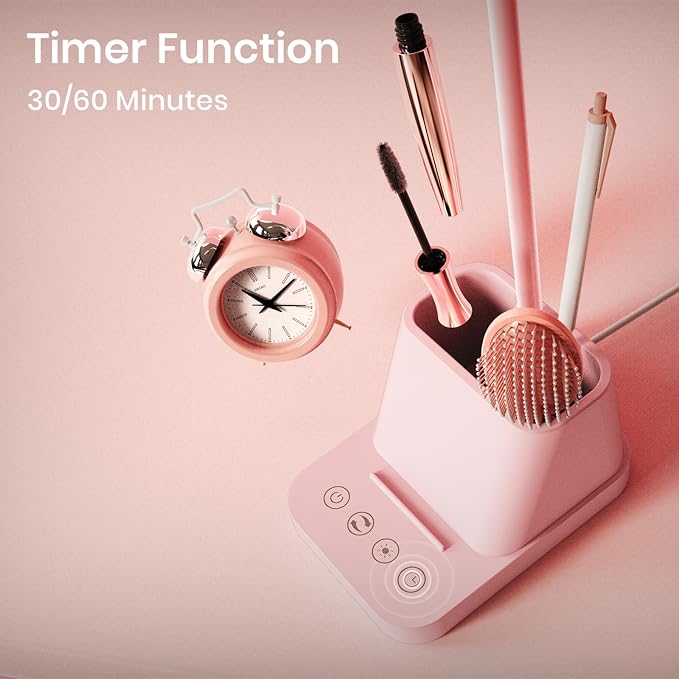 AXX Pink Cute Desk Lamp with USB Charging Port for Kids Teen Girls Women | Kawaii, Small, LED, 650LM, for College Dorm Room Bedrooms, Home Office Accessories, Study Table Essentials - Image 5
