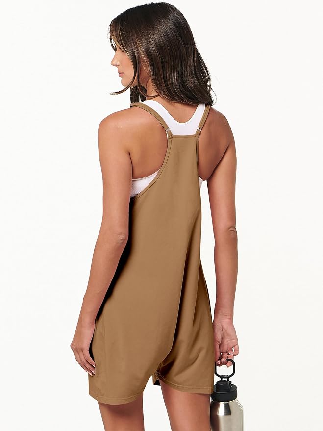ANRABESS Womens Rompers Summer Casual Loose Sleeveless Overalls Spaghetti Strap Shorts Jumpsuit 2026 Beach Vacation Clothes - Image 6