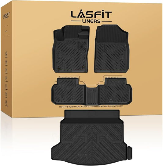 LASFIT Floor Mats & Trunk Mat for Honda Civic 2026 2025 Hybrid Hatchback, All Weather TPE Car Floor Liners,1st & 2nd Row & Trunk Liner, Fit 11th Gen by LASFIT