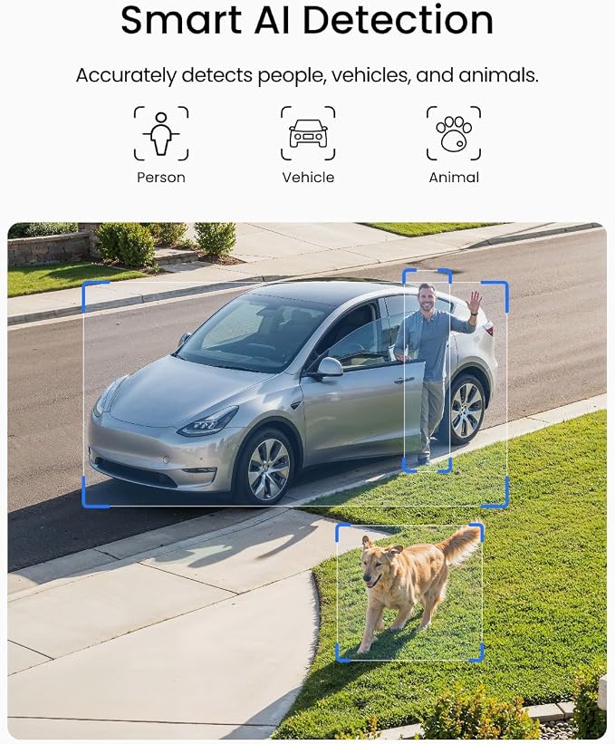 REOLINK Security Cameras Wireless Outdoor, 3K 5MP Dual-Band 2.4/5GHz WiFi 6, Person/Vehicle/Animal Smart AI Detection, IP67, max. 512G Local Storage, Smart Alerts, No Subscription, Argus Solar - Image 6