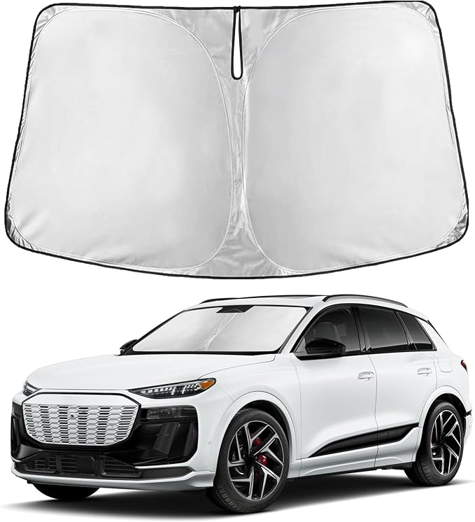 EcoNour Windshield Sunshade Compatible for Audi Q6 e-tron 2025 2026 2027, Sun Visor for Front Windshield & Window Sun Shade Cover, UV Heat Blocker & Protector, Car Accessories by EcoNour