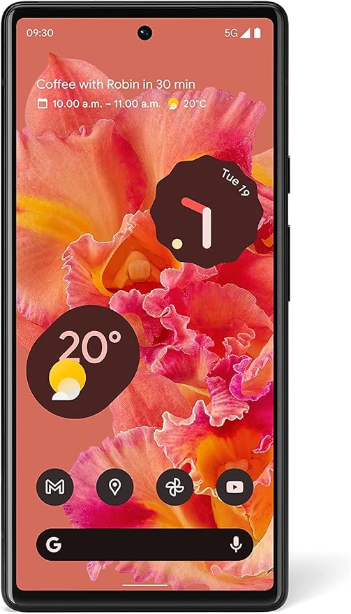Google Pixel 6 – 5G Android Phone - Unlocked Smartphone with Wide and Ultrawide Lens - 128GB - Kinda Coral by Unknown