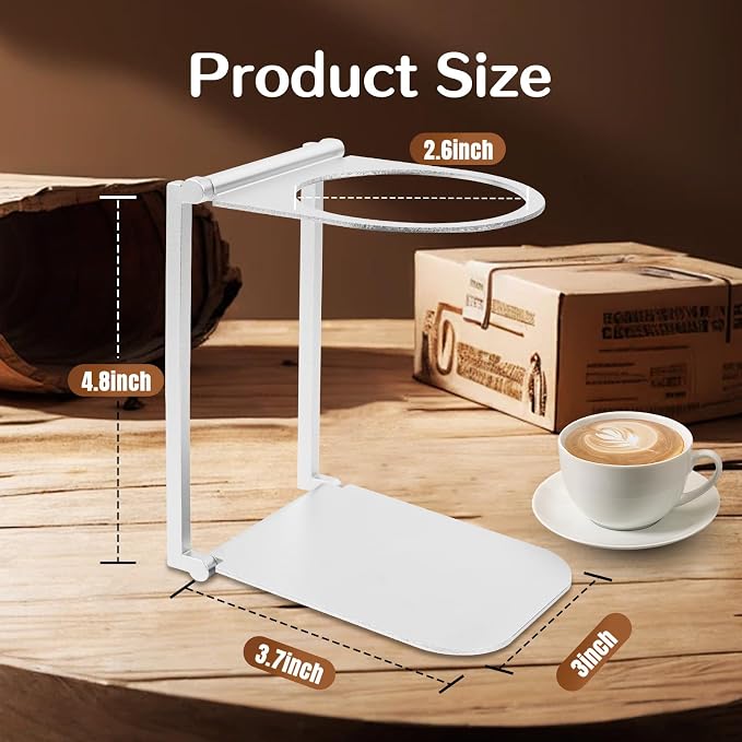 Stand Compatible with Outin Nano – Portable Foldable Coffee Maker Stand with Base, Espresso Machine Holder for Home, Desk, and Travel (Silver) - Image 3