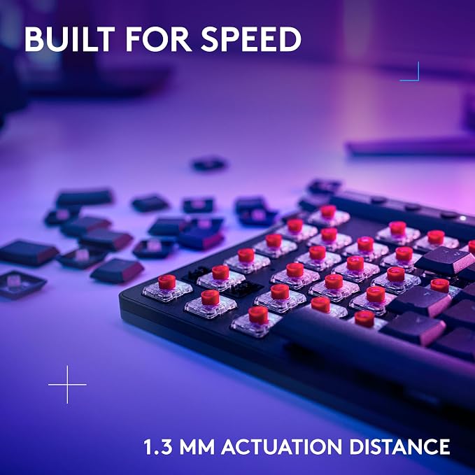 Logitech G515 Lightspeed TKL Wireless Gaming Keyboard (Tactile) - Black | LIGHTSPEED, low profile gaming, LIGHTSYNC RGB, thin tenkeyless design, PBT keycaps, mechanical switches - Image 4
