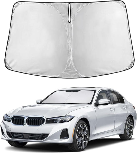 EcoNour Windshield Sunshade Compatible for BMW 3 Series 2019-2024 2025 2026, Sun Visor for Front Windshield & Window Sun Shade Cover, UV Heat Blocker & Protector, Car Accessories by EcoNour