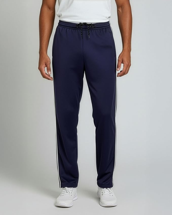 3 Pack Men's Mesh Open Bottom Sweatpants Active Athletic Workout Gym Pocket | Available in Big & Tall, Uncuffed, Elastic Waistband, Drawstring, Straight Leg, Running, Jogging, Exercise, Training, Sports - Image 2