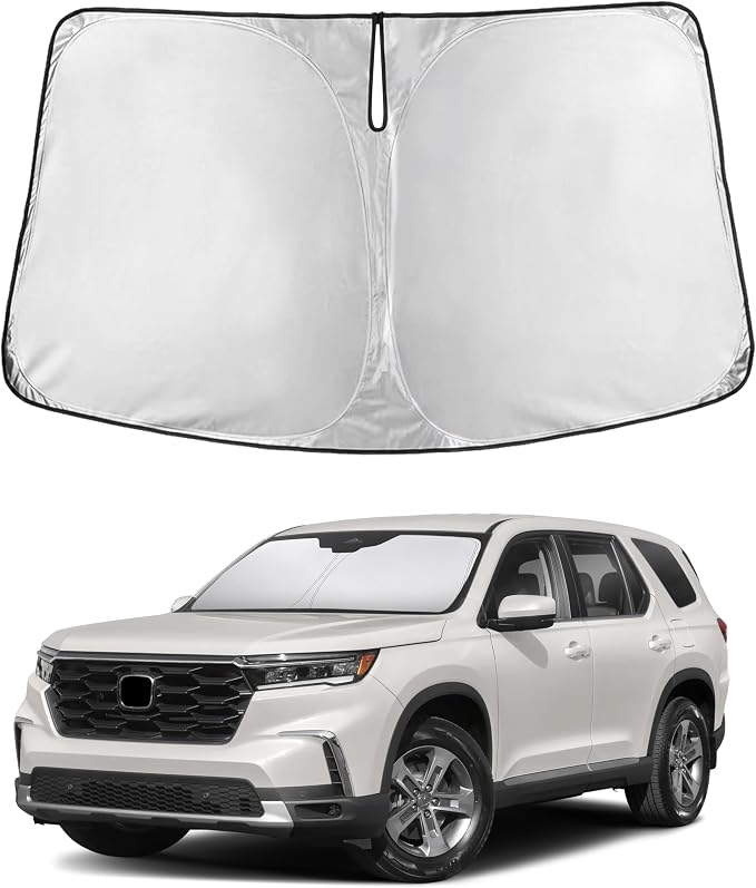 EcoNour Windshield Sunshade Compatible for Honda Pilot 2016-2024 2025 2026, Sun Visor for Front Windshield & Window Sun Shade Cover, UV Heat Blocker & Protector, Car Accessories by EcoNour