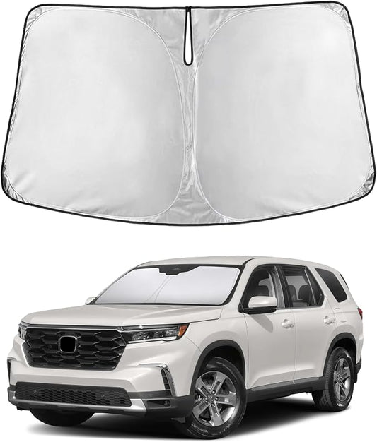 EcoNour Windshield Sunshade Compatible for Honda Pilot 2016-2024 2025 2026, Sun Visor for Front Windshield & Window Sun Shade Cover, UV Heat Blocker & Protector, Car Accessories by EcoNour
