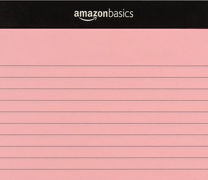 Amazon Basics Wide Ruled Lined Writing Note Pads with Sturdy Back, Multicolor, 300 Sheets, Perforated, 8.5x11.75 Wide Ruled (Pack of 72) - Image 4