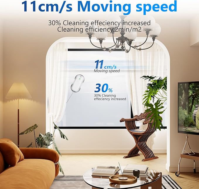 Tosima W5 Window Cleaning Robot, 6400Pa Max Adaptive Suction, Auto-Spray Smart Window Cleaner with Triple Safety System, Intelligent Navigation, Remote Control, for All Smooth Surfaces, White - Image 5