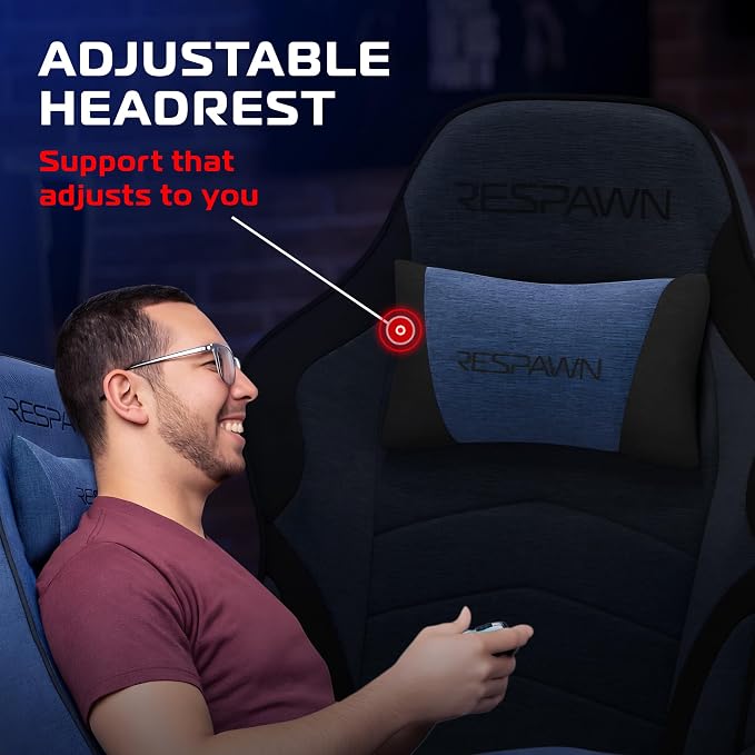 Respawn 900 Gaming Recliner Chair with Footrest, Cup Holder and Swivel | Ergonomic gaming recliner with footrest, cup holder, lumbar support, 135° recline & 360° swivel for console gaming - Image 3
