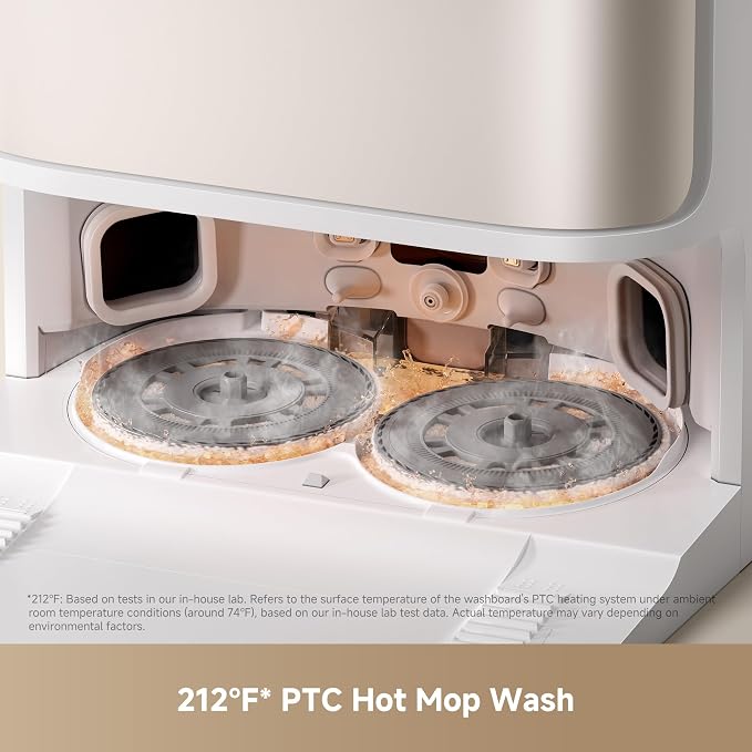 Mova P10 Pro Ultra Gen 2 Robot Vacuum and Mop, 26,000Pa Suaction, 212°F Hot Water Auto Mop Washing, 1-Hour Hot Air Drying, Extenable Mop, All-in-One Dock, Triple Anti-Tangle System for Home - Image 3
