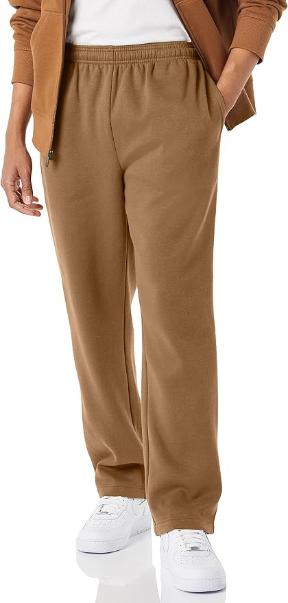 Amazon Essentials Men's Relaxed Straight Leg Fleece Open Bottom Sweatpant (Available in Big & Tall) by AmazonEssentials