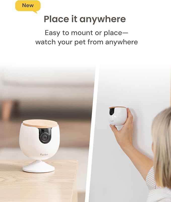 Furbo Mini Pet Camera: Basic See & Talk Features, No AI Alerts, No Subscription Required, Pet Security Cam w/Barking/Meowing Alerts, Rotating View, 2-Way Audio, Smart Home Monitoring - Image 9