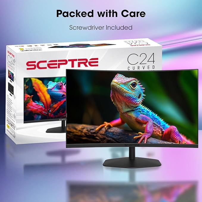 New! Sceptre Curved 24-inch Gaming Monitor 1ms 100Hz 1500R DisplayPort HDMI X2 Eye Care 100% sRGB Build-in Speakers, Machine Black 2026 (C248W-FW100T Series) - Image 2