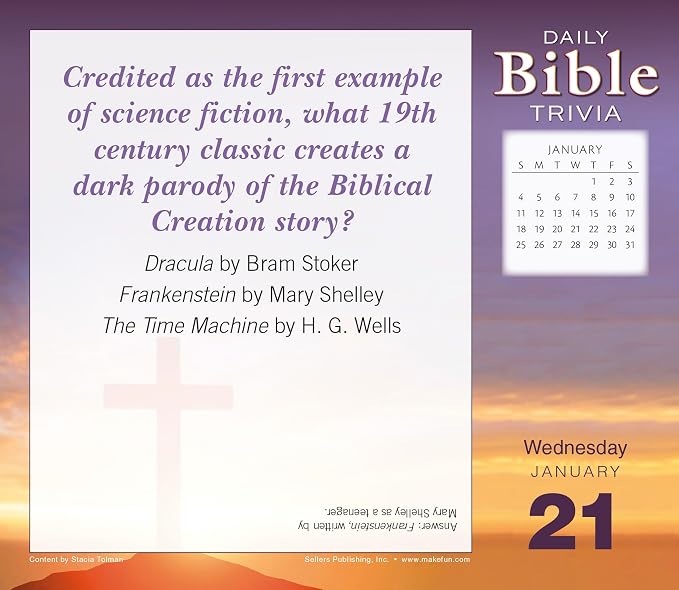 Bible Trivia 2026 Daily Desk Calendar: Boxed Page-a-Day Christian Quiz Calendar with Daily Scripture Facts, Bible Challenges & Faith-Based Fun - Image 4