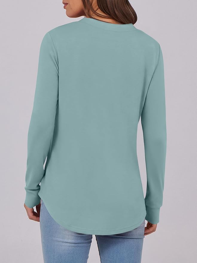 ANRABESS Women's Long Sleeve Shirts 2026 Spring Fashion Dressy Casual Tops Trendy Henley Blouses Cute Work Outfits Clothes - Image 5