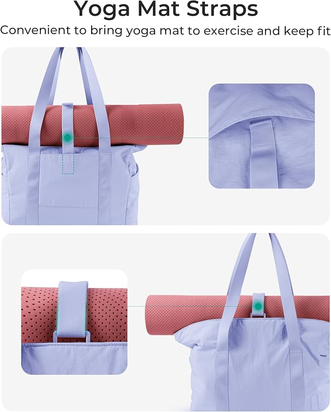 BAGSMART Tote Bag for Women, Tote Bag with Zipper Work Tote with Compartments Nurse Shoulder Hanbag for Travel, Gym - Image 5