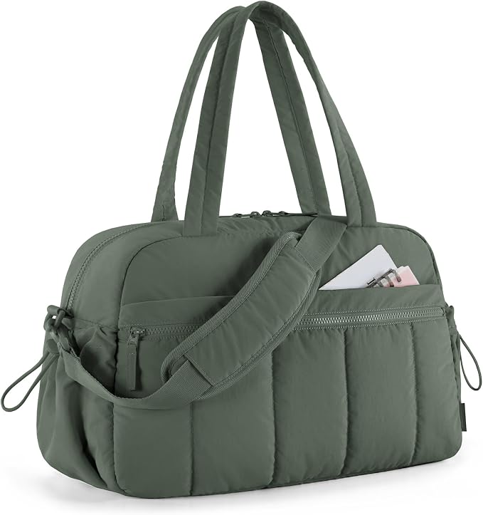 BAGSMART Duffle Bag for Travel, Gym Bag for Women, Weekender Carry on Bag | PVC Wet Pocket, Airline Approved Personal Carry-on Size, Fits Under-seat, One Bag for Gym, Travel, Hospital, Overnight by BAGSMART
