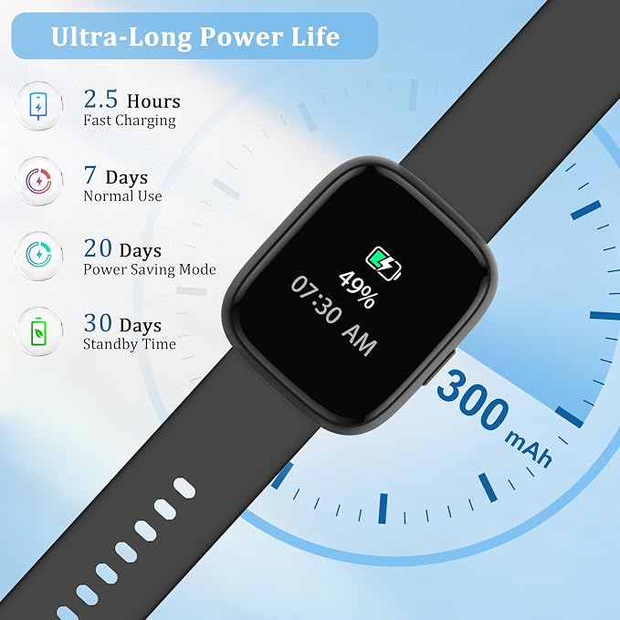 Smart Watch for Women Men, 2026 Upgrade Smartwatch [2 Bands, 44mm case], 1.83" Fitness Tracker Watch Alexa Built-in, Make/Answer Call, HR Sleep Stress Monitor, IP68 Waterproof Step Counter Watch - Image 8