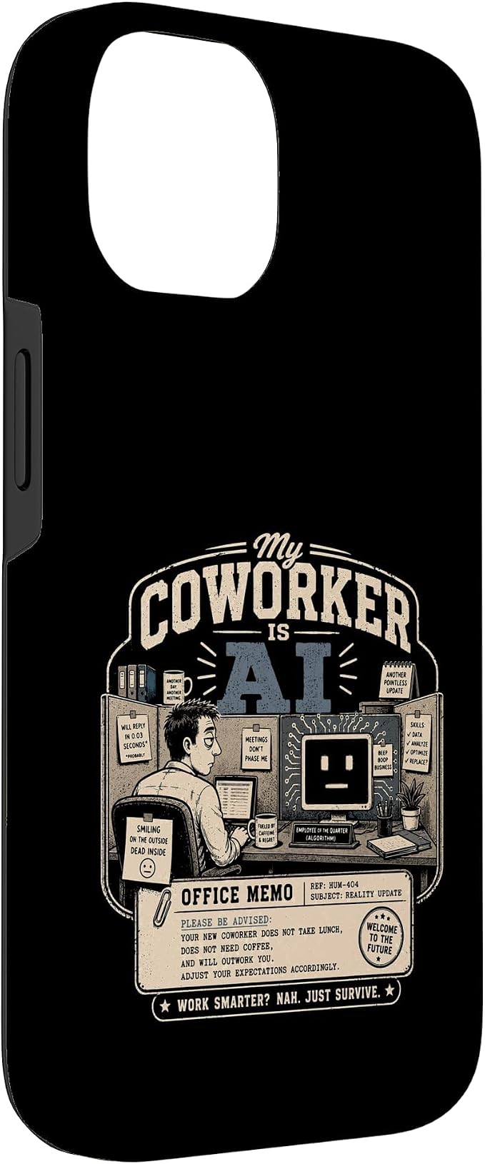 My Coworker is AI Office Humor Funny Workplace Replacement Case for iPhone 14 - Image 3