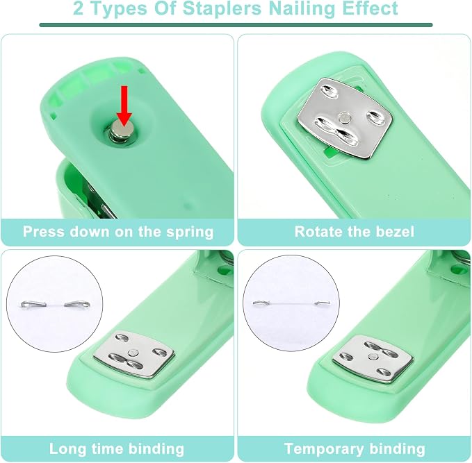 17 in 1 Green Desk Organizers and Accessories Set, 3 Office Desk Supplies Storage Organization, 4 Pens, Stapler, Staples & Remover, Tape & Dispenser, Scissors, Ruler, Clips, Hole Punch, Back to School - Image 4