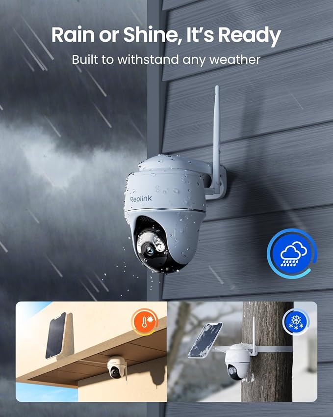 REOLINK Security Cameras Wireless Outdoor, Pan Tilt Solar Powered, 5MP 2K+ Color Night Vision, 2.4/5GHz WiFi, Smart Cameras for Home Security, Works with Home Hub, Argus PT + Solar Panel - Image 7