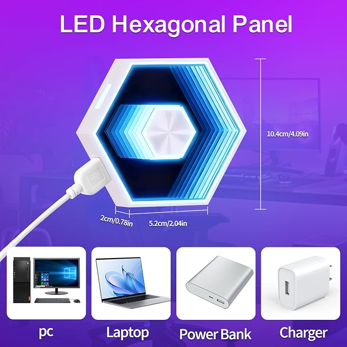 Hexagon LED Lights - 12 Pack Smart APP Gaming Decor | Gaming LED Light with Remote Control & Music Sync Honeycomb Shape Hexagon Wall Lights for Bedroom, Living Room Wall - Image 6