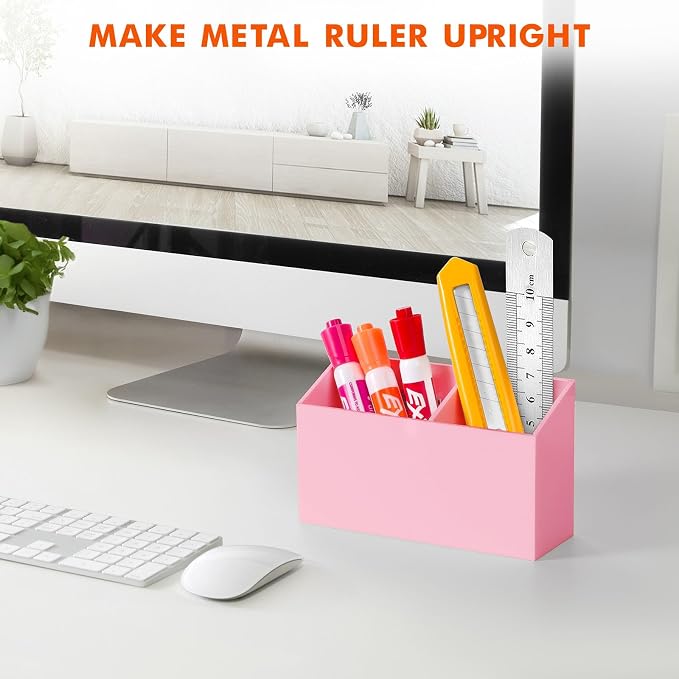 BEYGORM Magnetic Dry Erase Marker Holder for Whiteboard & Refrigerator | Non-slip Acrylic Pen Holder for Classroom, Fridge Magnet, Locker Organizer Accessories, Teacher & School Supplies(Pink) - Image 6