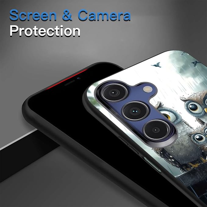 Designed for Galaxy A17 5G Phone Case,Slim Silicone Shockproof Protective Case for Galaxy A17 5G 6.7 inch,Cute Owl - Image 5