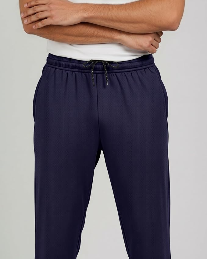 3 Pack Men's Mesh Open Bottom Sweatpants Active Athletic Workout Gym Pocket | Available in Big & Tall, Uncuffed, Elastic Waistband, Drawstring, Straight Leg, Running, Jogging, Exercise, Training, Sports - Image 4