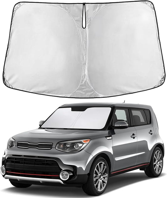 EcoNour Windshield Sunshade Compatible for Kia Soul 2014-2017 2018 2019, Sun Visor for Front Windshield & Window Sun Shade Cover, UV Heat Blocker & Protector, Car Accessories by EcoNour