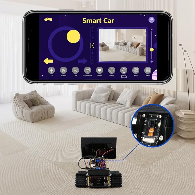 ACEBOTT Robot Kit with 3MP Camera, Robotics for Kids Ages 8–12 12-16 Compatible with Arduino & Scratch, App & Remote Control, STEM Toys Coding Robot Kit, Gift for Kids, Teens and Adults - Image 2