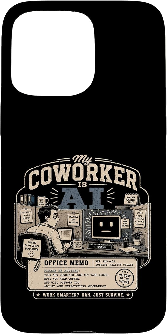 My Coworker is AI Office Humor Funny Workplace Replacement Case for iPhone 15 Pro Max by Unknown