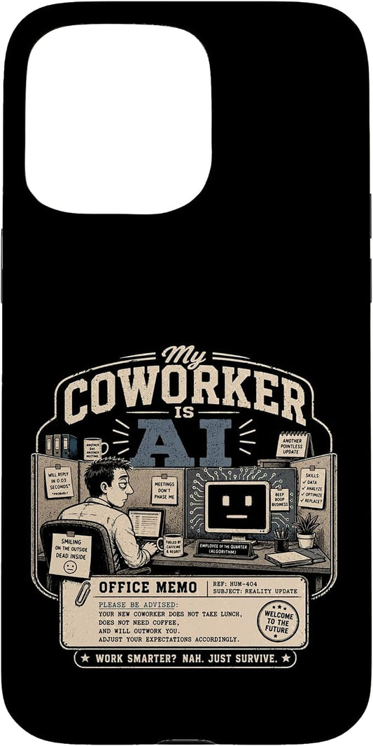 My Coworker is AI Office Humor Funny Workplace Replacement Case for iPhone 15 Pro Max by Unknown