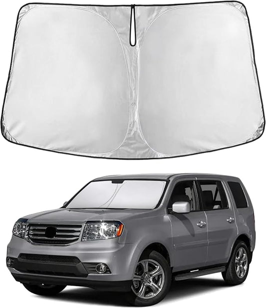 EcoNour Windshield Sunshade Compatible for Honda Pilot 2009-2013 2014 2015, Sun Visor for Front Windshield & Window Sun Shade Cover, UV Heat Blocker & Protector, Car Accessories by EcoNour